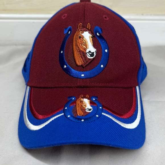 August Sportswear men’s Lucky Horse Shoe Embroidered hook & loop Baseball Cap - Picture 9 of 16